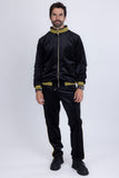 Barabas Wholesale Men's Casual Street Medusa Greek Pattern Tracksuits JJ900 Black