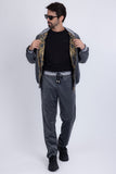 Barabas Wholesale Men's Casual Street Medusa Greek Pattern Tracksuits JJ900 Charcoal