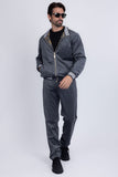 Barabas Wholesale Men's Casual Street Medusa Greek Pattern Tracksuits JJ900 Charcoal