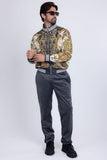 Barabas Men's Casual Street Medusa Greek Pattern Tracksuits JJ900 Charcoal