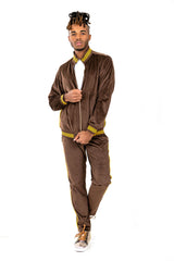 Barabas Wholesale Men's Casual Street Luxury Loungewear Coffee Brown JJ900