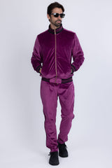Barabas Wholesale Men's Casual Street Medusa Greek Pattern Tracksuits JJ900 Purple