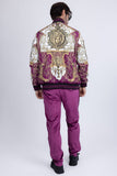 Barabas Wholesale Men's Casual Street Medusa Greek Pattern Tracksuits JJ900 Purple
