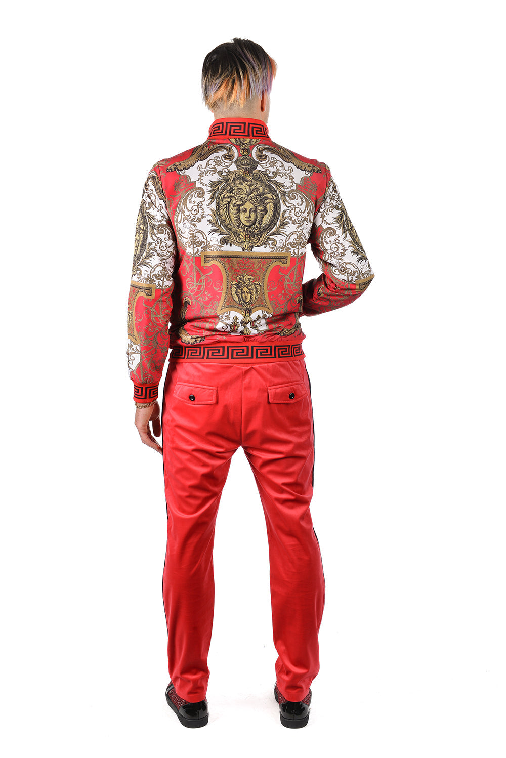 Barabas Wholesale Men's Casual Street Luxury Loungewear JJ900 Red