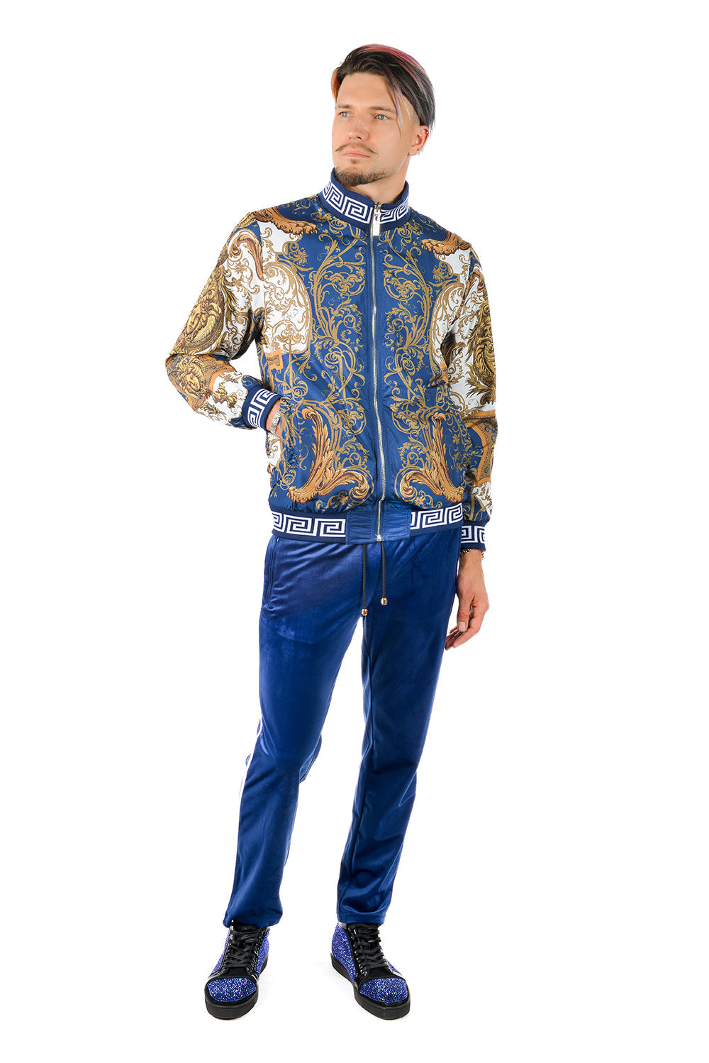 Barabas Wholesale Men's Casual Street Luxury Loungewear JJ900 Royal