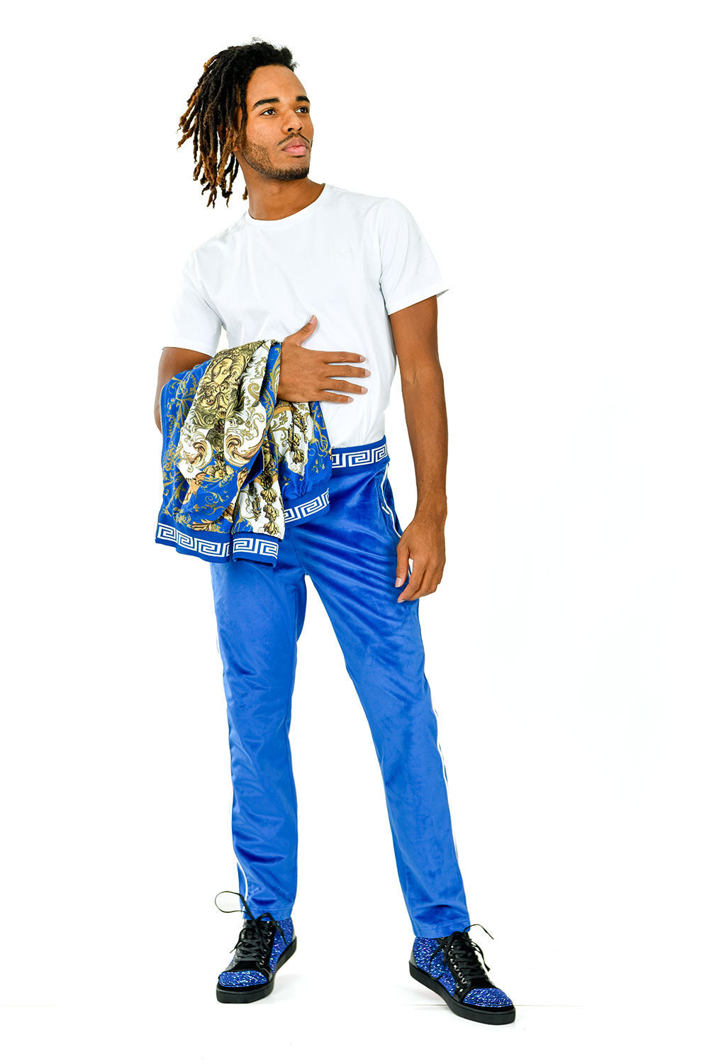 Barabas Wholesale Men's Casual Street Luxury Loungewear Royal Blue JJ900