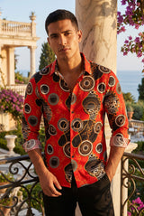 Ignite Circular Long Sleeve Shirt LS5116 Red