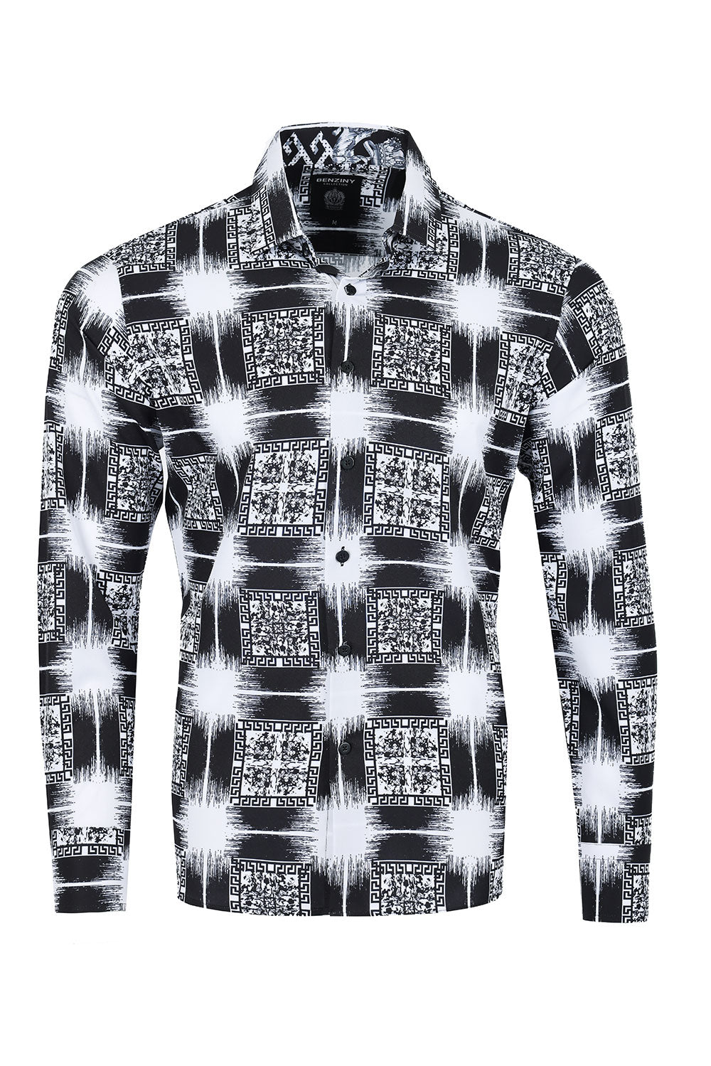 Benziny Printed Geometric Long sleeve shirts LS123