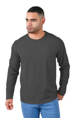 Barabas Wholesale Men's Solid Color Crew Neck Sweatshirts LV127 charcoal