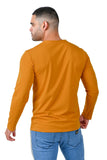 Barabas Wholesale Men's Solid Color Crew Neck Sweatshirts LV127 Mustard