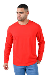 Barabas Wholesale Men's Solid Color Crew Neck Sweatshirts LV127 Red