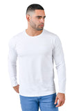 Barabas Wholesale Men's Solid Color Crew Neck Sweatshirts LV127 White