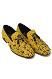 Barabas Wholesale Men's Rhinestone Dimond Tassel Loafer Dress Shoes SH3080 Mustard Black