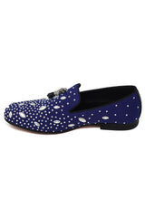 Barabas Wholesale Men's Rhinestone Dimond Tassel Loafer Dress Shoes SH3080 Mustard Black Royal and Blue