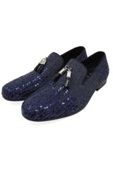 Barabas Wholesale Men's Rhinestone Sequin key Pattern Slip On Dress Shoes SH3085