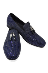 Barabas Wholesale Men's Rhinestone Sequin key Pattern Slip On Dress Shoes SH3085