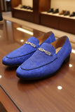 Barabas Wholesale Men's Greek Pattern Floral  Baroque Prom Dress Shoes SH3100 Royal