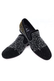 Barabas Wholesale Men's Gold Silver Design Rhinestone Dress Shoes SH4000 Black