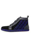 Barabas Wholesale Men's Rhinestone Greek Pattern Design High Top Sneakers SH729 Royal