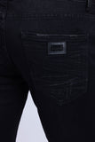BARABAS Men's Distressed Ripped Slim Fit  Denim Jeans SN8850 Black
