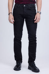 BARABAS Men's Distressed Ripped Slim Fit  Denim Jeans SN8850 Black