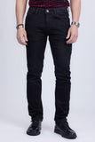 BARABAS Men's Distressed Ripped Slim Fit  Denim Jeans SN8850 Black