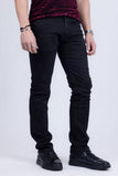 BARABAS Men's Distressed Ripped Slim Fit  Denim Jeans SN8850 Black