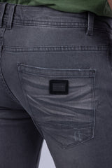 BARABAS Men's Distressed Ripped Slim Fit  Denim Jeans SN8850 Grey