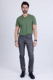 BARABAS Men's Distressed Ripped Slim Fit  Denim Jeans SN8850 Grey
