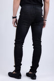 Barabas Men's Sparkly Glittery Chain Design Denim Jeans SN8855 Black