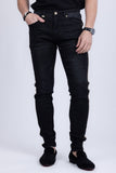 Barabas Men's Sparkly Glittery Chain Design Denim Jeans SN8855 Black