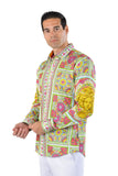 Barabas Wholesale Men's Luxury Medusa Floral Baroque Button Down Shirt SP13