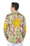 Barabas Wholesale Men's Luxury Medusa Floral Baroque Button Down Shirt SP13