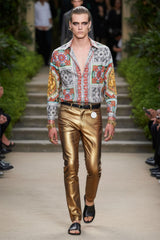 Barabas Wholesale Men's Luxury Medusa Floral Baroque Button Down Shirt SP13