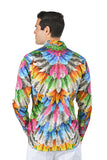 Barabas Wholesale Men's Feather Printed Design Luxury Long Sleeves Shirts SP15