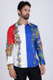Barabas Wholesale Men's Floral Printed Multi Color Long Sleeve Shirts SP202