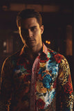 Barabas Wholesale Men's Rhinestone Baroque Greek Pattern Floral Shirts SPR609