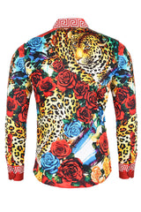 Barabas Wholesale Men's Rhinestone Baroque Greek Pattern Floral Shirts SPR609