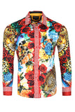 Barabas Wholesale Men's Rhinestone Baroque Greek Pattern Floral Shirts SPR609