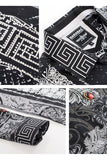 Barabas Wholesale Men's Black Snake Greek Pattern Rhinestone dress Shirts SPR962