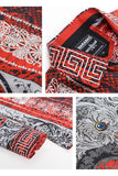 Barabas Wholesale Men's Red Snake Skin Printed Rhinestone dress Shirts SPR962