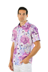 Barabas Wholesale Men's Medusa Paisley Floral Short Sleeve Shirt SS19