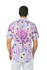 Barabas Wholesale Men's Medusa Paisley Floral Short Sleeve Shirt SS19