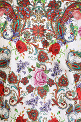 Barabas Wholesale Men's Rhinestone Floral Baroque Printed Short Sleeve Shirt SPR265 Blue White