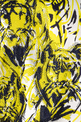 Barabas Wholesale Men's Lion Printed Rhinestone Short Sleeve Shirt SSR18 Citron