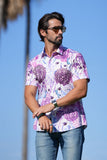 Barabas Wholesale Men's medusa paisley rhinestones short sleeve shirt SSR19