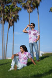 Barabas Wholesale Men's medusa paisley rhinestones short sleeve shirt SSR19
