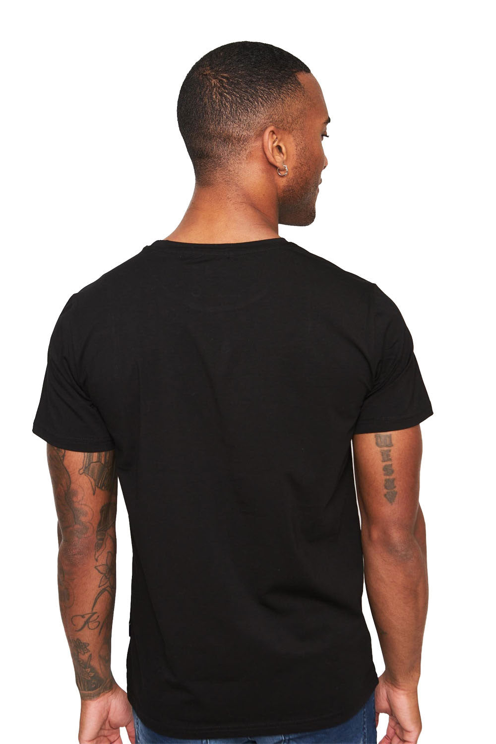 Barabas Wholesale Men's Basic Solid Color Crew-neck T-shirts ST933 black