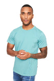 BARABAS Men's Basic Solid Color Crew-neck T-shirts ST933 cyan
