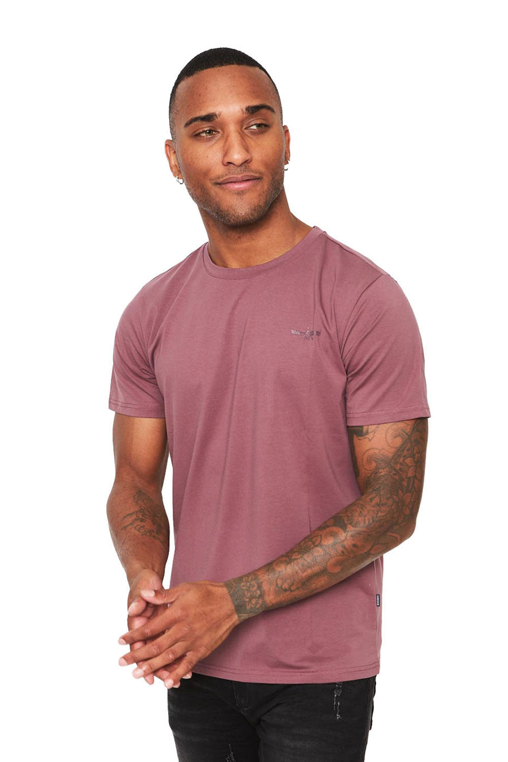 Barabas Wholesale Men's Basic Solid Color Crew-neck T-shirts ST933 dark purple